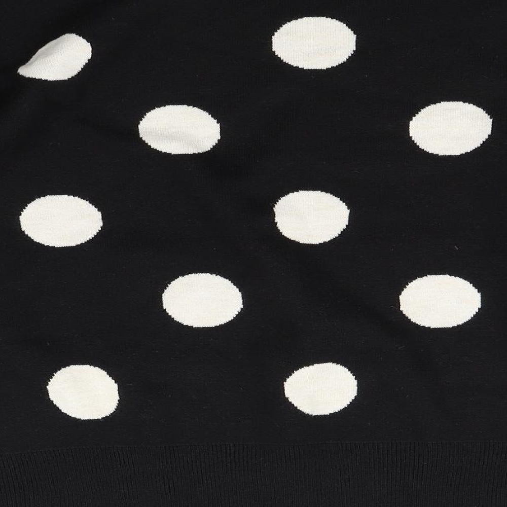 Love Knitwear Womens Black Polka Dot  Pullover Jumper Size 18
