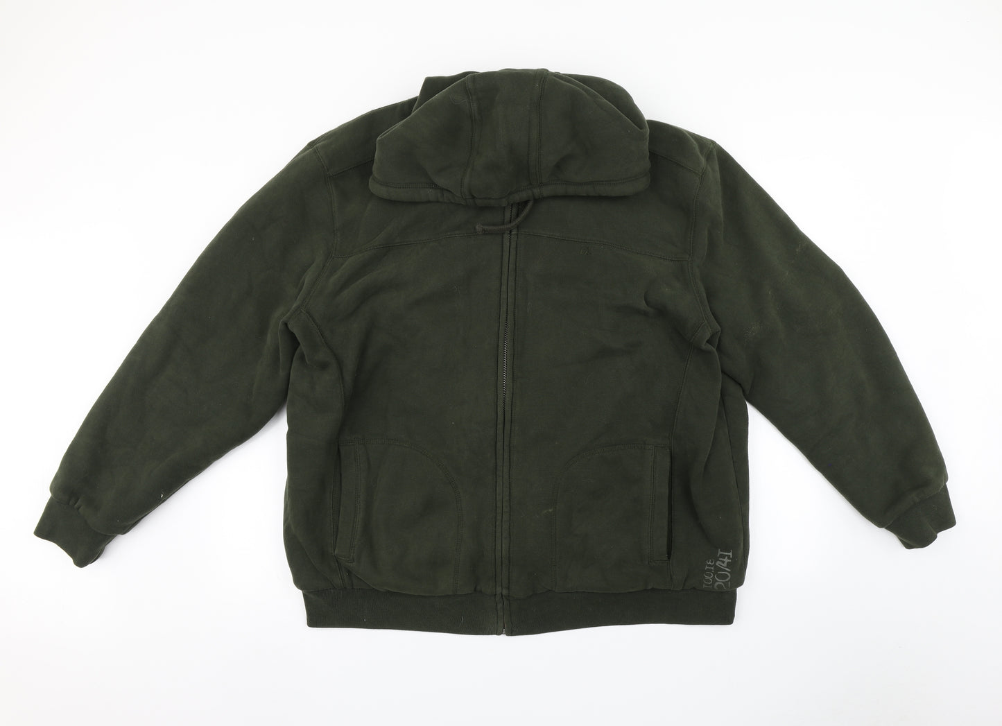 Marks and Spencer Mens Green   Full Zip Hoodie Size XL