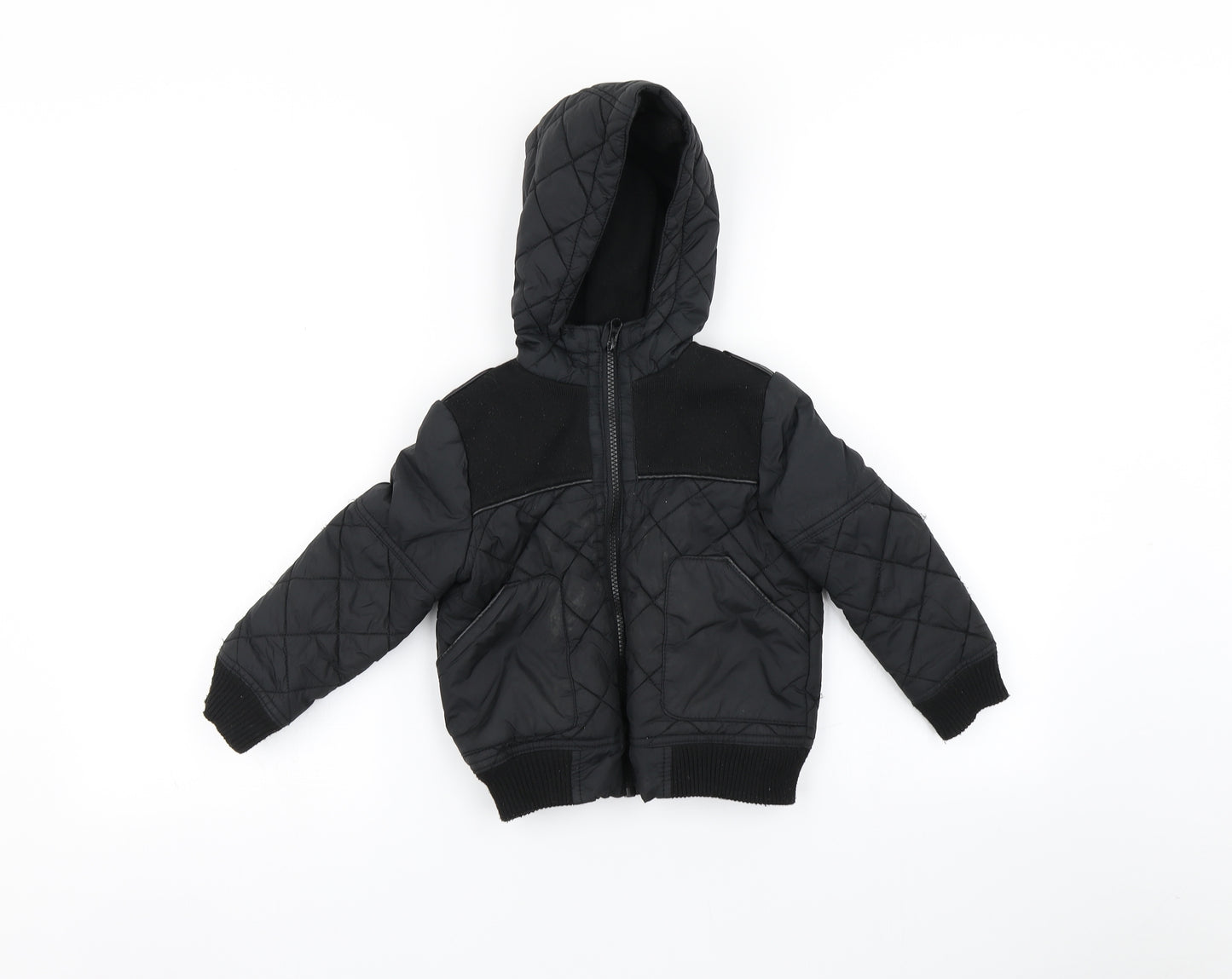 Matalan Boys Black   Basic Coat Coat Size 3 Years