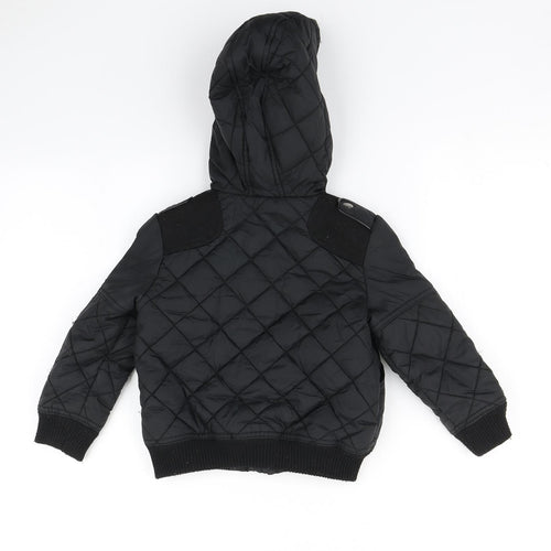 Matalan Boys Black   Basic Coat Coat Size 3 Years