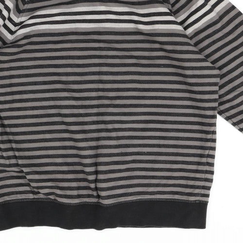 George Mens Black Striped  Pullover Jumper Size S