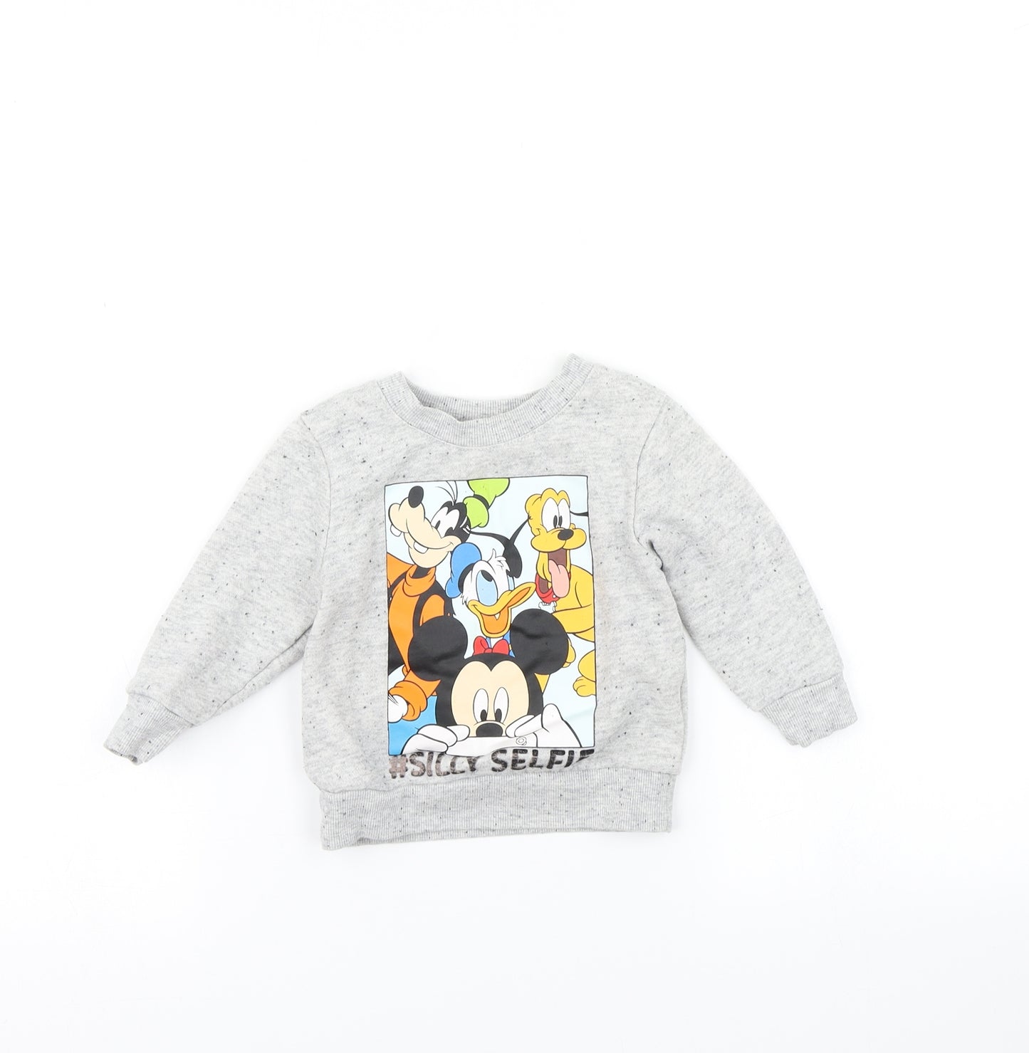 Primark Baby Grey   Pullover Jumper Size 12-18 Months  - Mickey Mouse