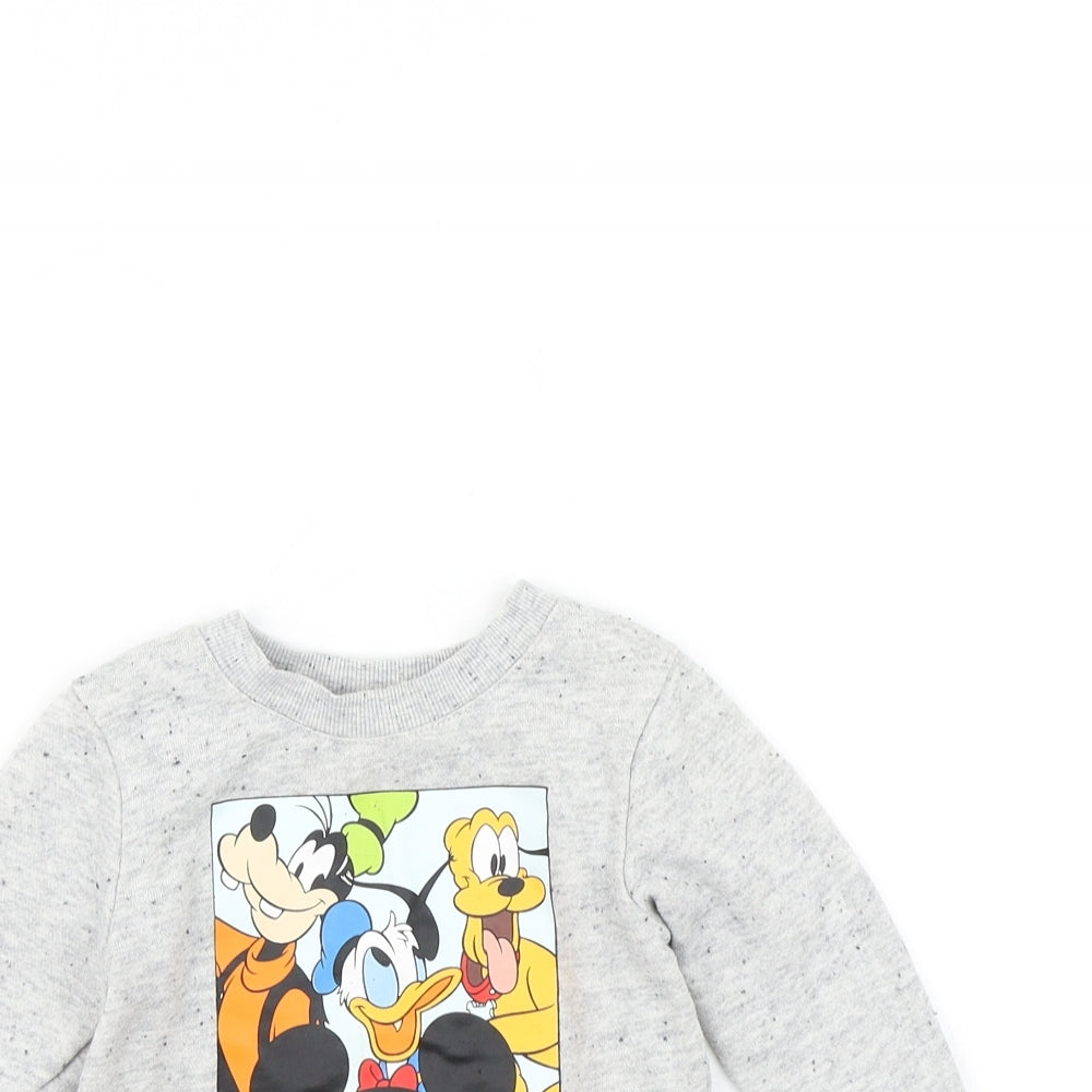 Primark Baby Grey   Pullover Jumper Size 12-18 Months  - Mickey Mouse