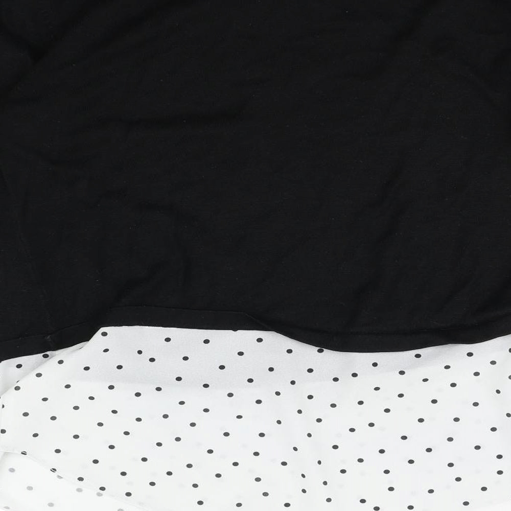Peacocks Womens Black Polka Dot  Pullover Jumper Size 14