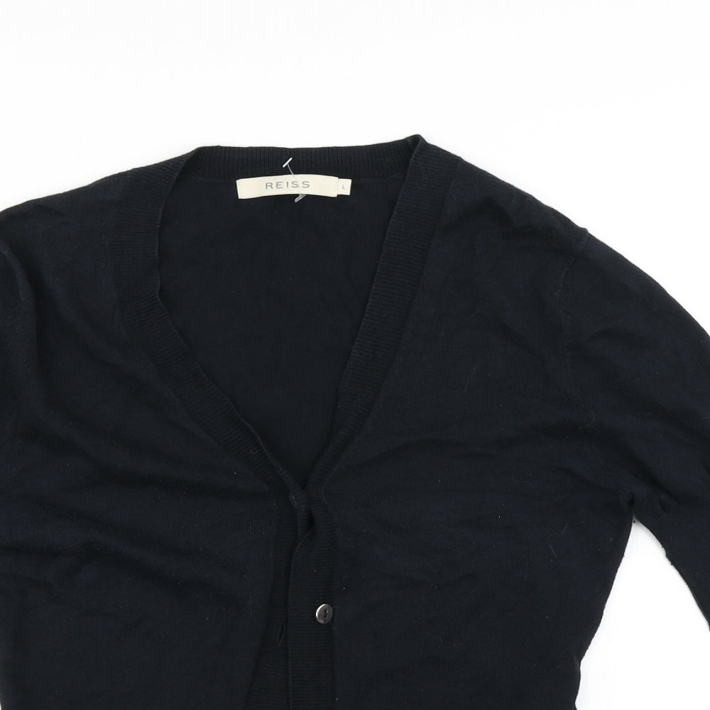 Reiss Womens Blue   Cardigan Jumper Size L