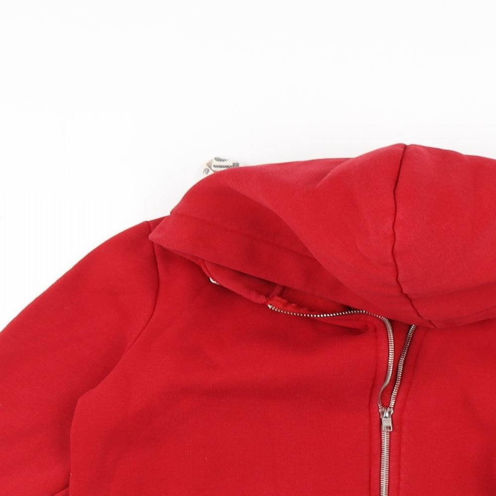 Just Hype Womens Red   Full Zip Hoodie Size 10