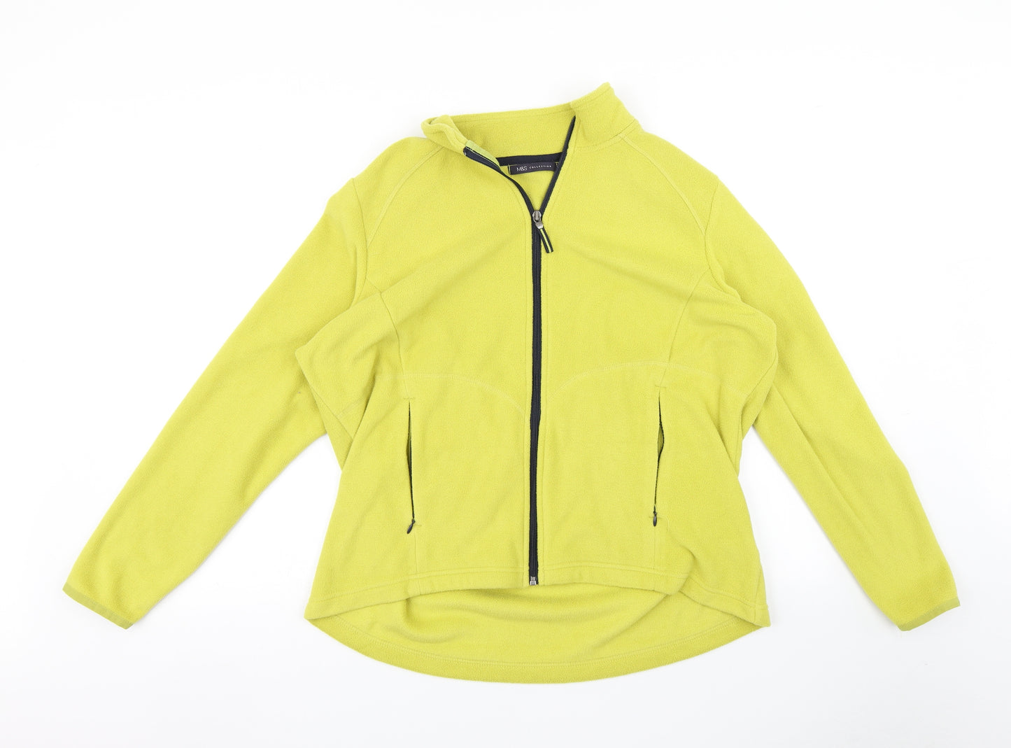 Marks and Spencer Womens Yellow   Full Zip Hoodie Size 18
