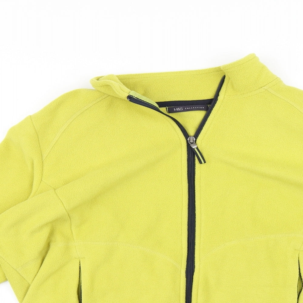 Marks and Spencer Womens Yellow   Full Zip Hoodie Size 18