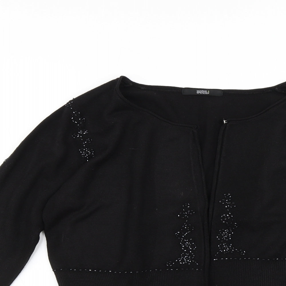 Marks and Spencer Womens Black   Cardigan Jumper Size 12