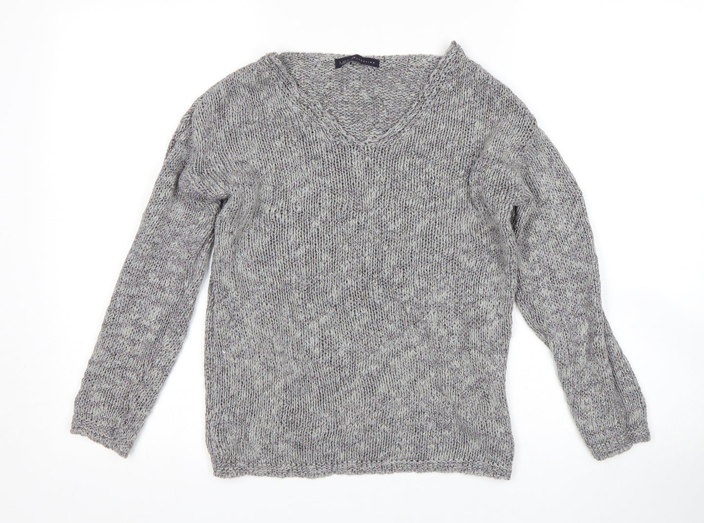 M&S Womens Grey   Pullover Jumper Size 8
