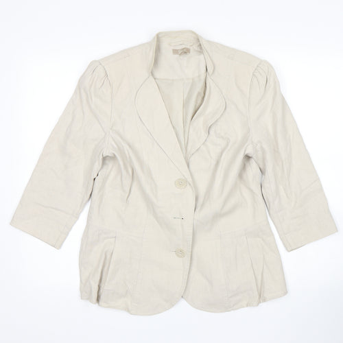Soon Womens Beige   Jacket Blazer Size 14