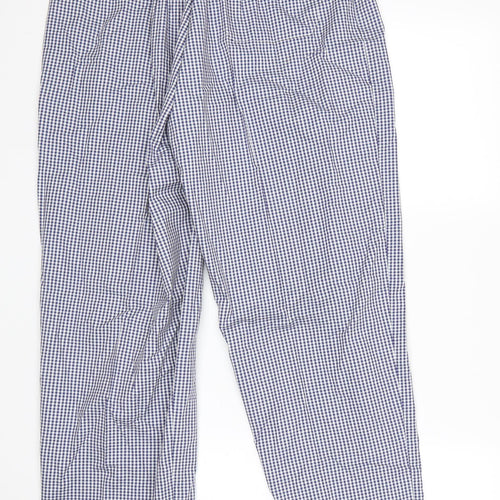 Alexandria Womens Blue Check  Trousers  Size 14 L30 in