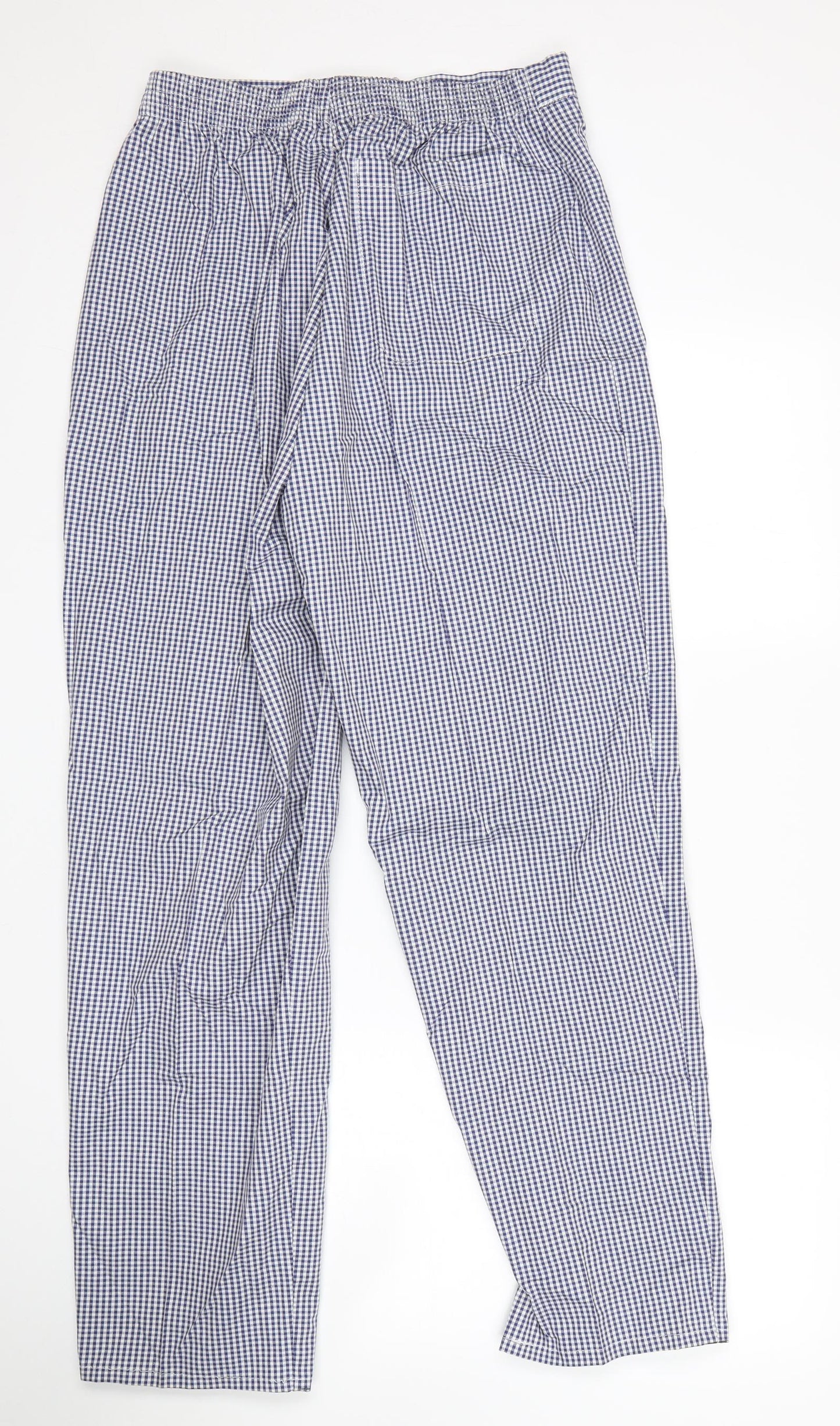 Alexandria Womens Blue Check  Trousers  Size 14 L30 in