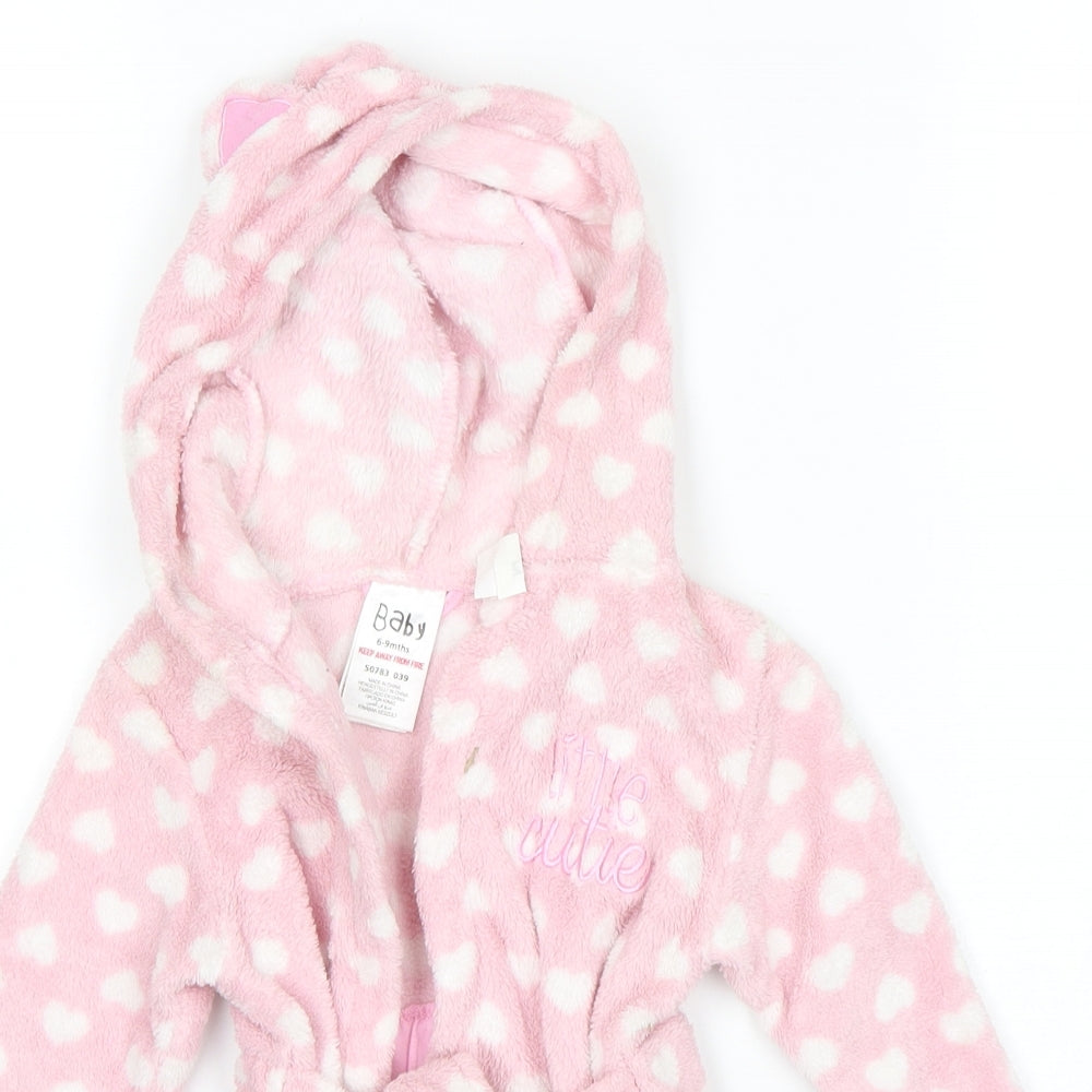 Peacocks Girls Pink Polka Dot   Gown Size 6-9 Months