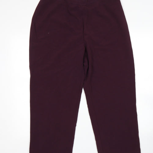 Bonmarche Womens Purple   Cropped Trousers Size 18 L26 in