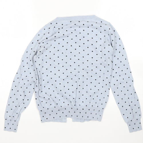 Atmosphere Womens Blue Polka Dot  Cardigan Jumper Size 8