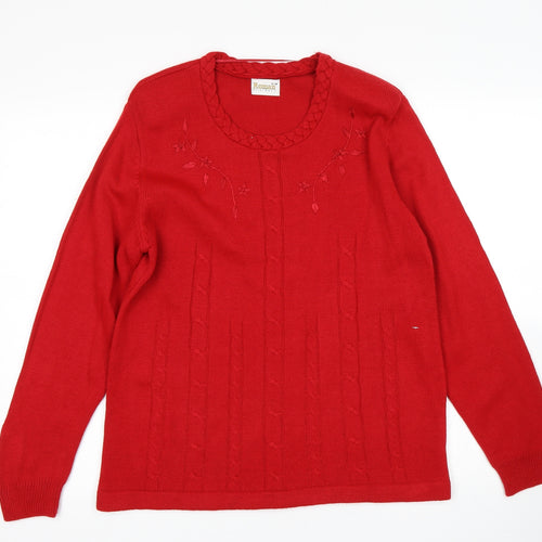 Roman Womens Red   Pullover Jumper Size S
