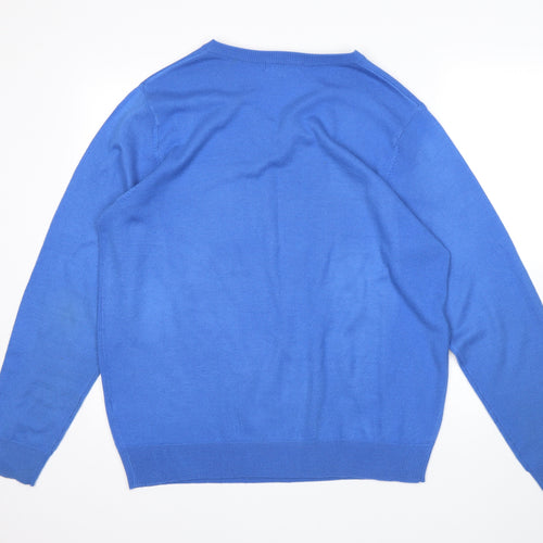 Avenue Mens Blue   Pullover Jumper Size L