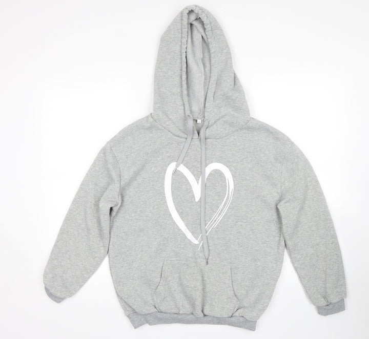 SheIn Womens Grey Pullover Hoodie Size S