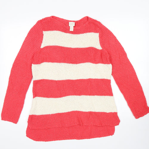 Chicos Womens Multicoloured Striped  Pullover Jumper Size XS