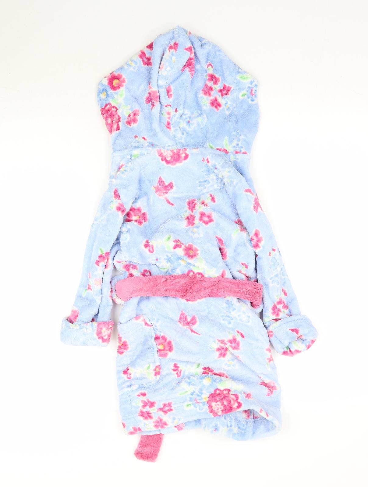 Joules Girls Blue Floral   Robe Size 3-4 Years
