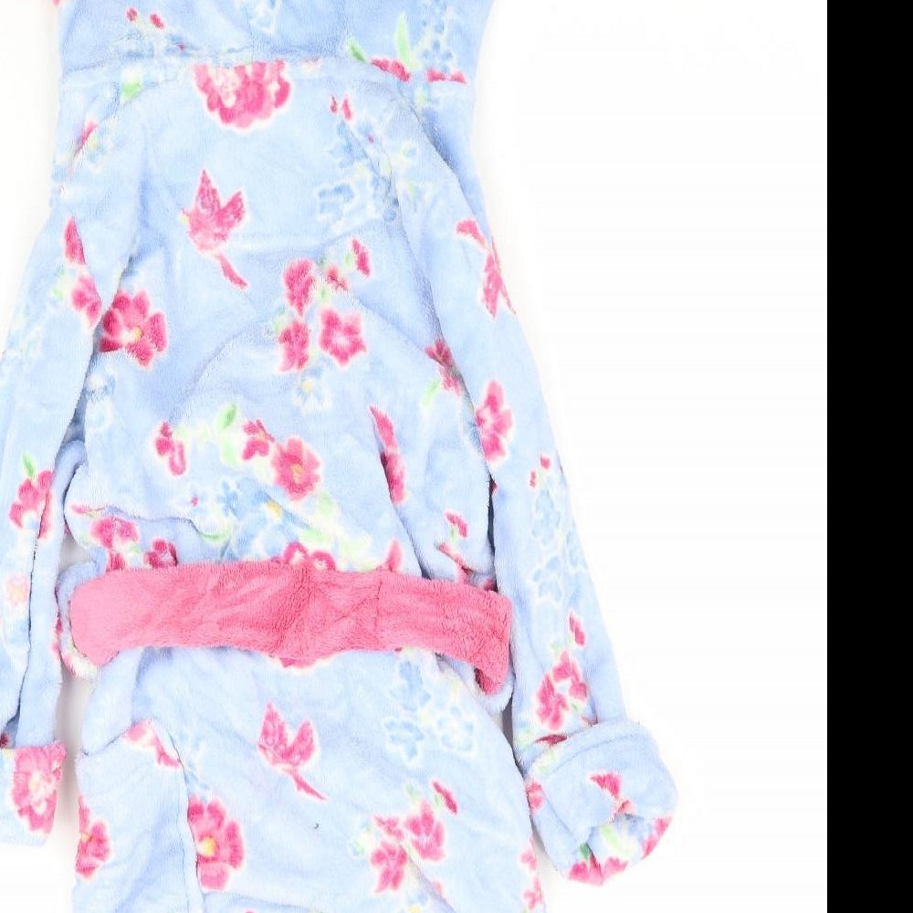 Joules Girls Blue Floral   Robe Size 3-4 Years