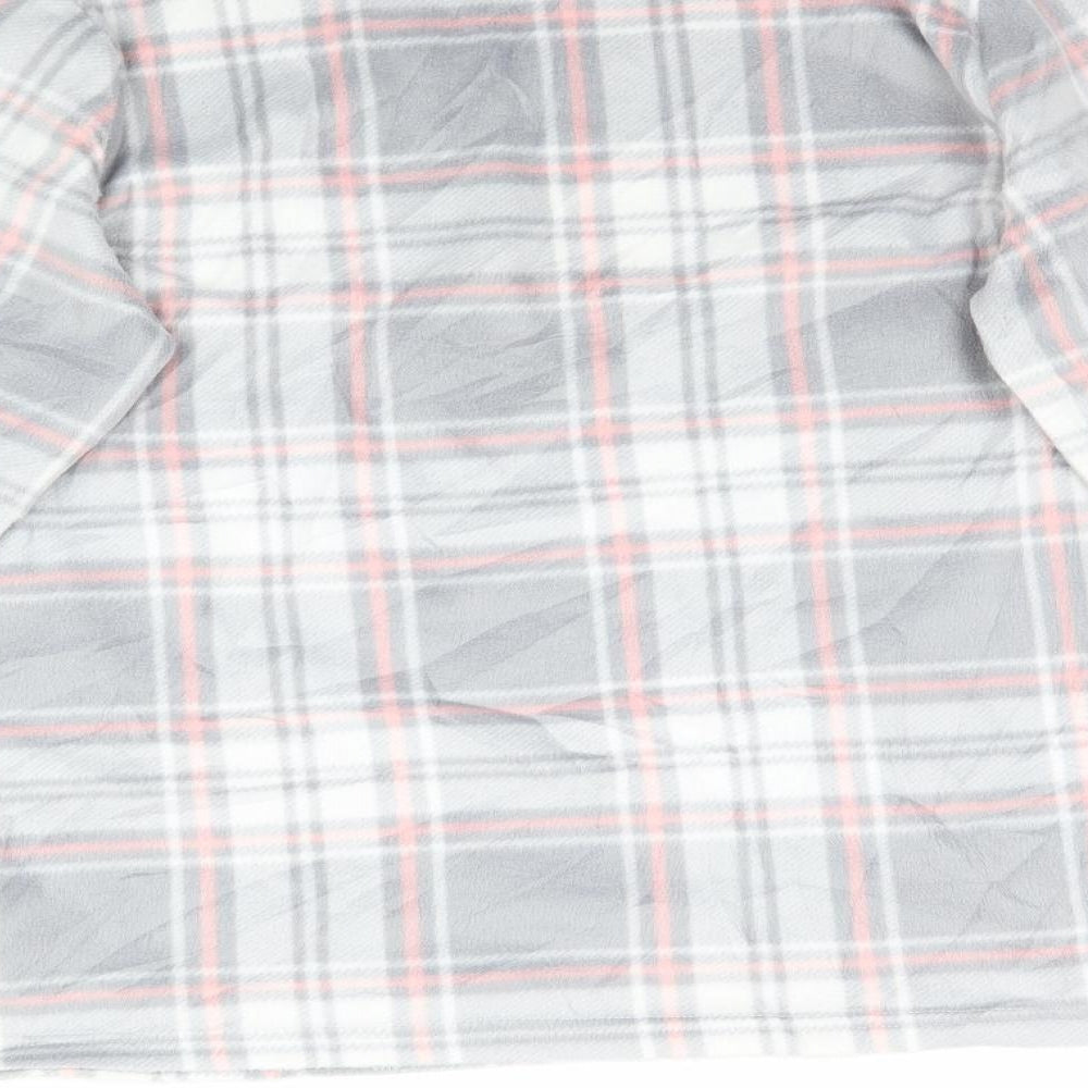 Marks and Spencer Womens Grey Plaid  Top Pyjama Top Size 12