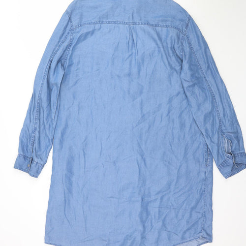 Peacocks Womens Blue  Denim Shirt Dress  Size 20