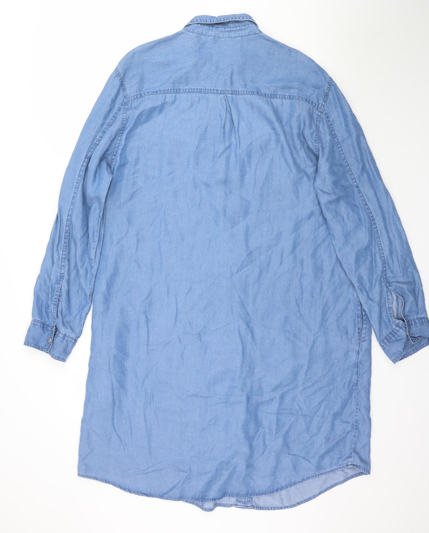 Peacocks Womens Blue  Denim Shirt Dress  Size 20