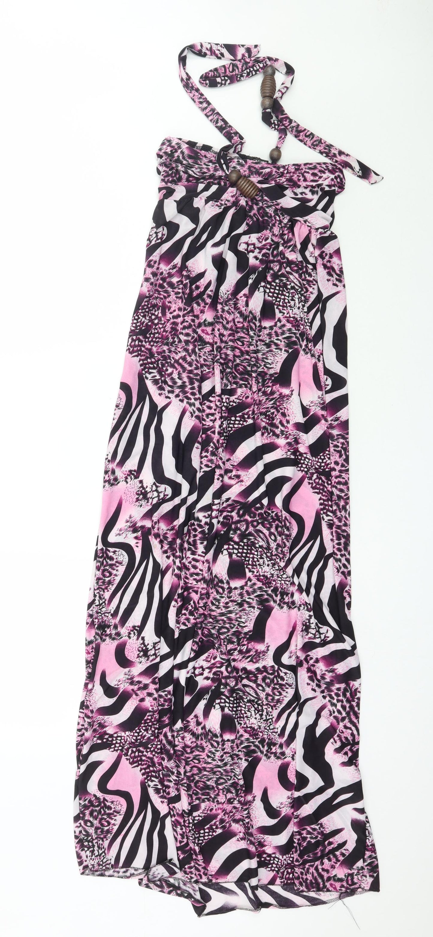 Zeva Womens Purple Animal Print  Maxi  Size M