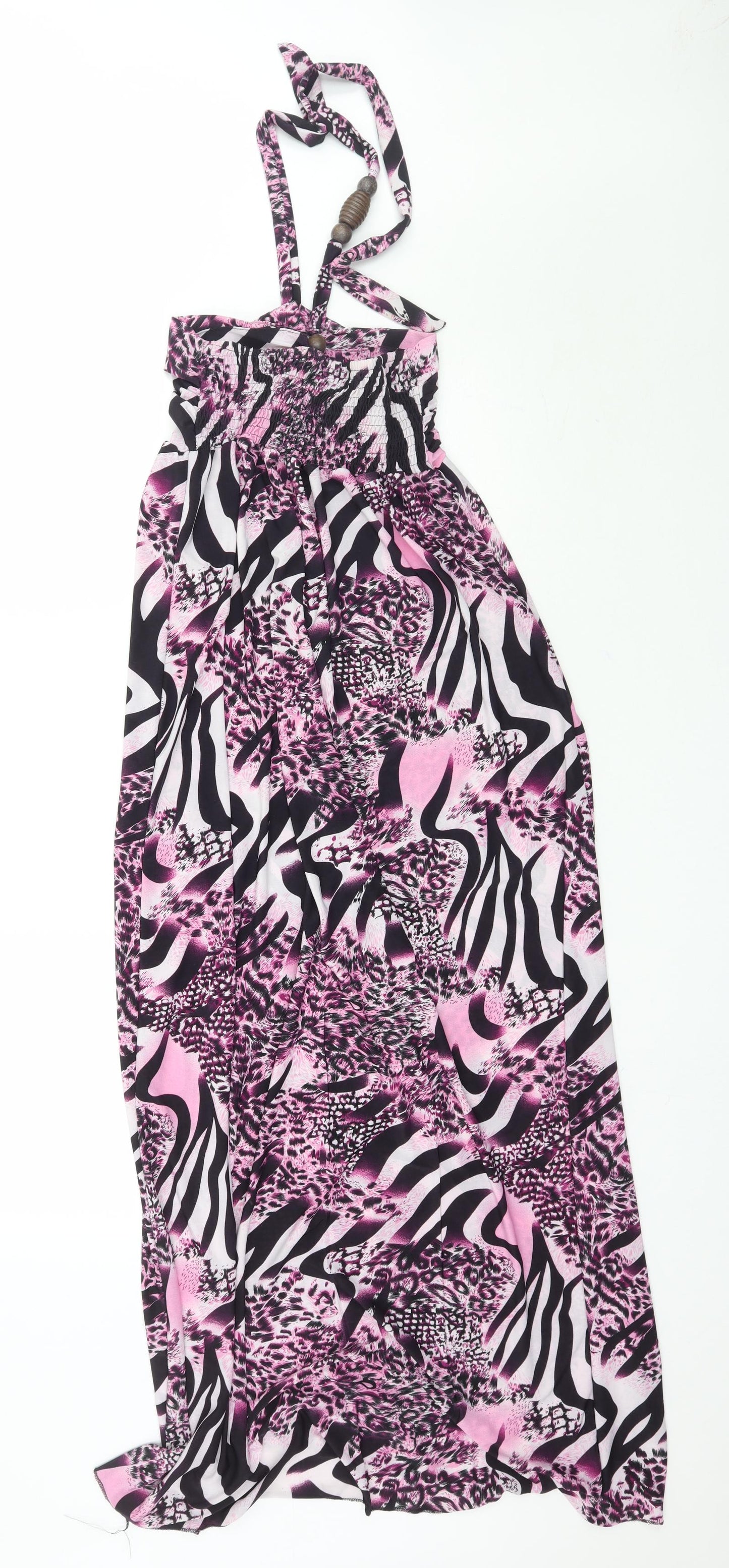 Zeva Womens Purple Animal Print  Maxi  Size M