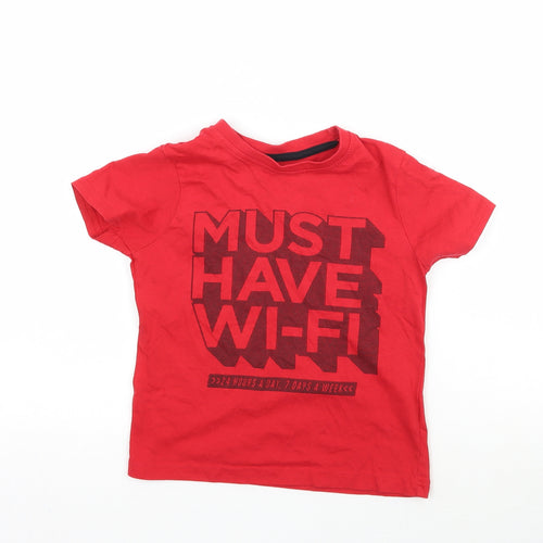 Primark Boys Red   Basic T-Shirt Size 4-5 Years  - Must have wifi