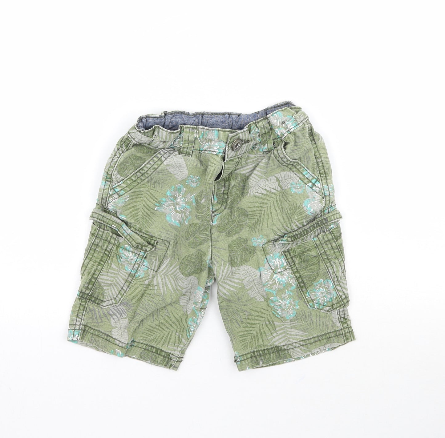 Nutmeg Boys Green Floral  Bermuda Shorts Size 5-6 Years
