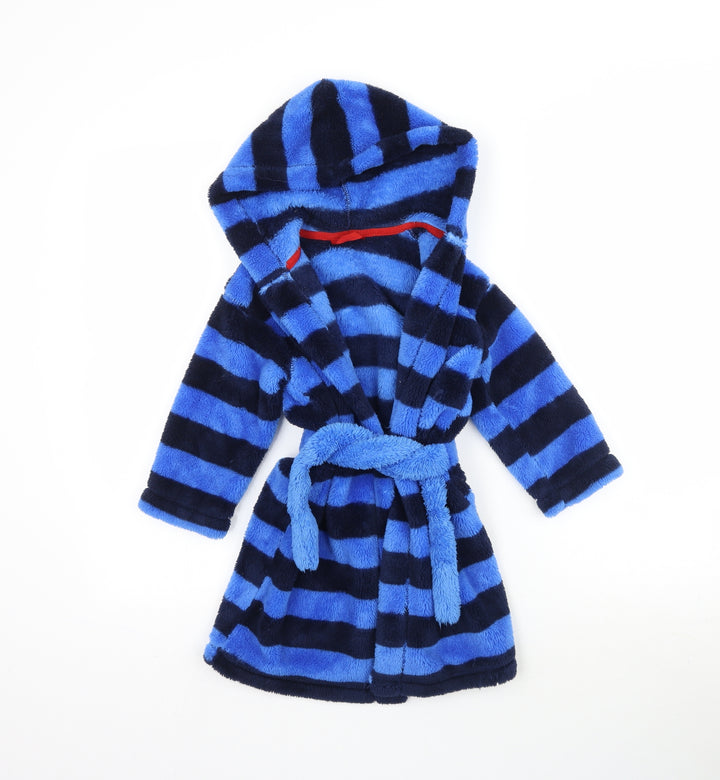 Marks and Spencer Boys Blue Striped   Robe Size 2-3 Years