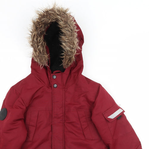 Primark Girls Red   Parka Coat Size 7-8 Years