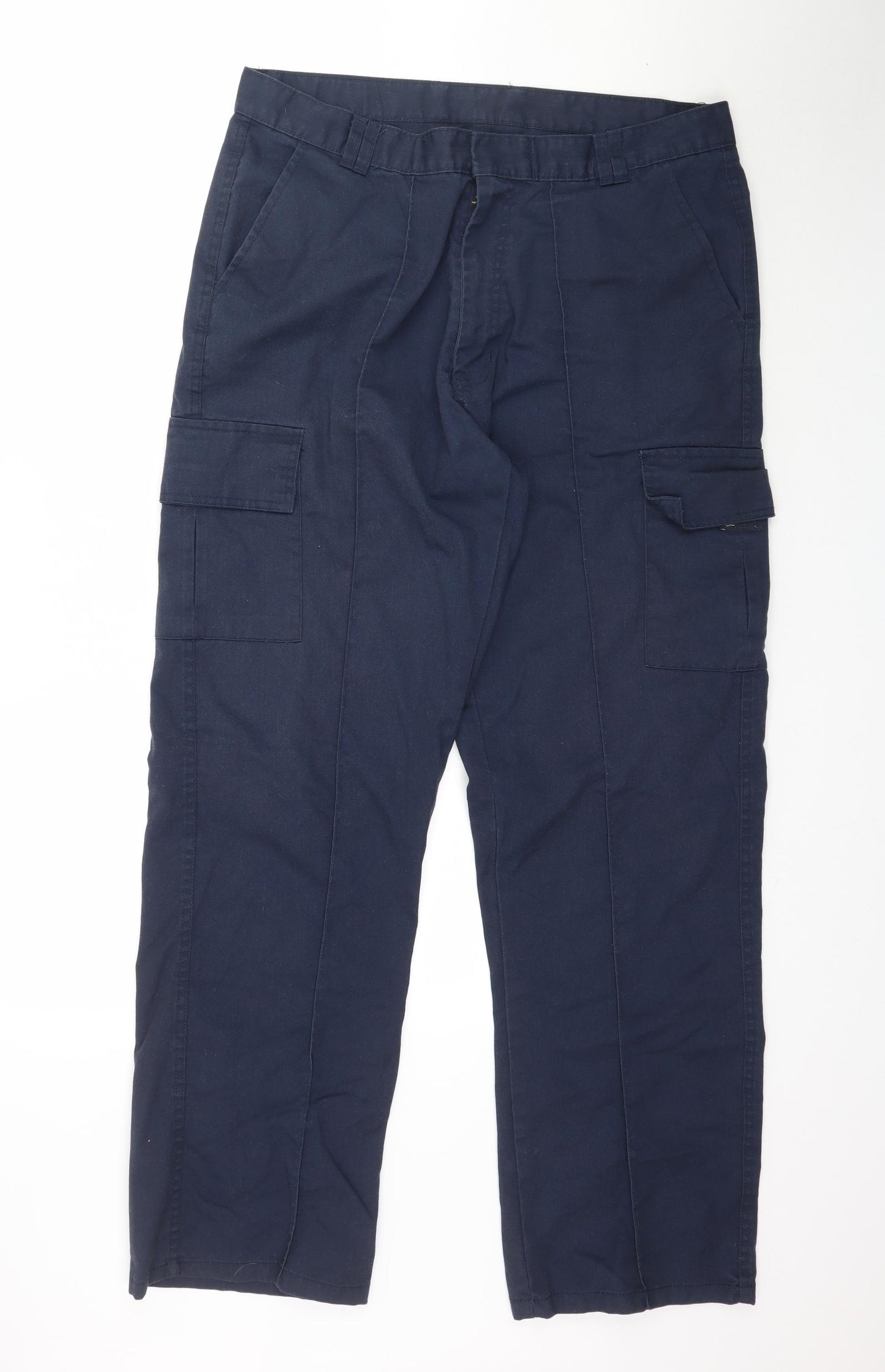 Uneek Mens Blue   Cargo Trousers Size 34 L32 in
