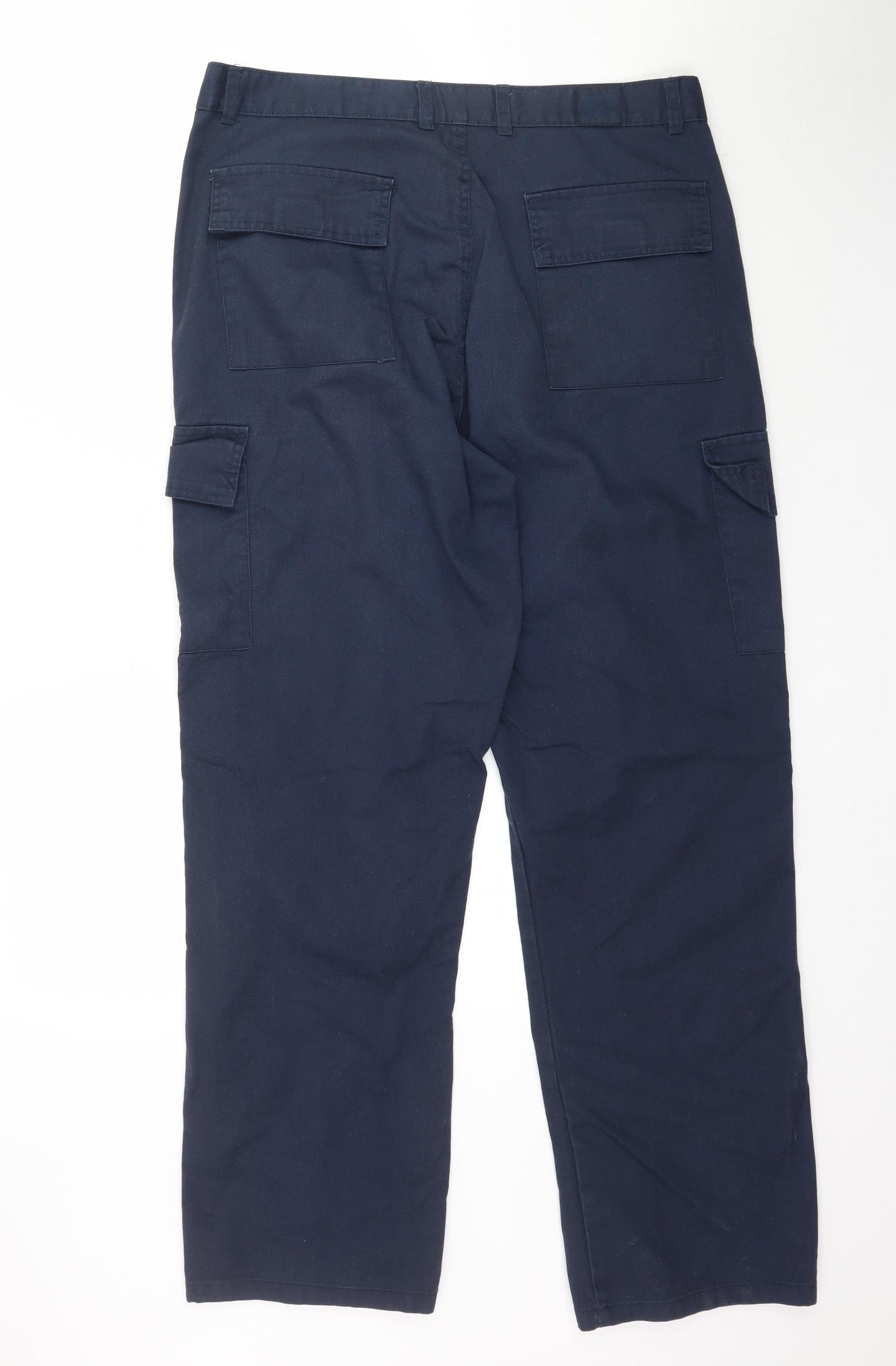 Uneek Mens Blue   Cargo Trousers Size 34 L32 in