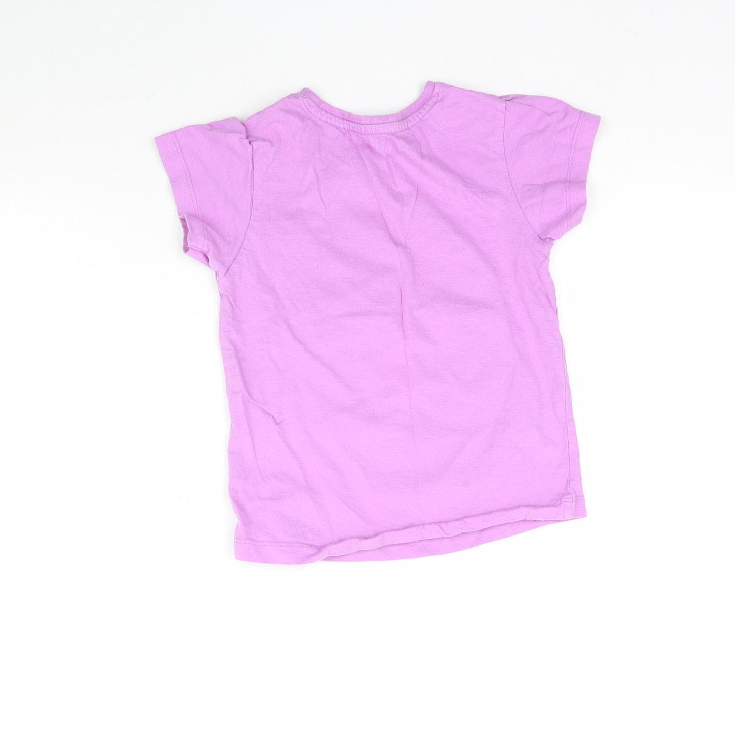 Young Dimension Girls Purple   Basic T-Shirt Size 6-7 Years  - Sweet