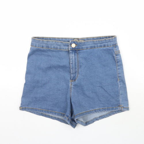 Denim Co. Womens Blue  Denim Hot Pants Shorts Size 14