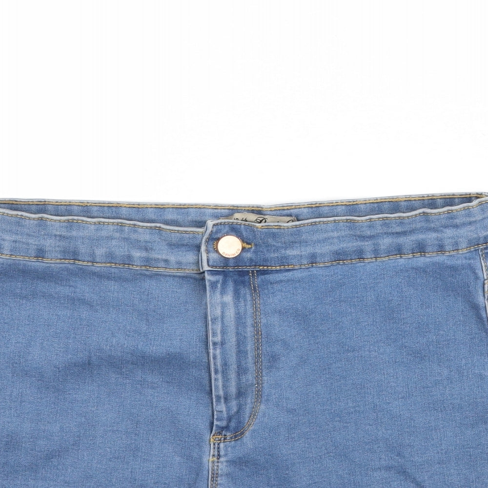 Denim Co. Womens Blue  Denim Hot Pants Shorts Size 14