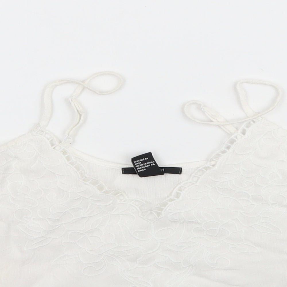 FOREVER 21 Womens White   Camisole Blouse Size S