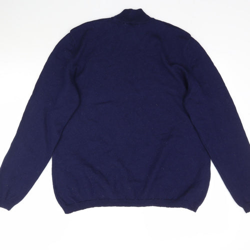 Penn Plain Womens Blue  Knit Pullover Jumper Size L