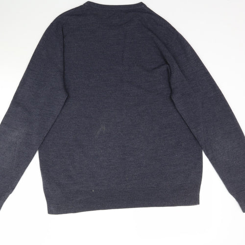 BHS Mens Grey  Knit Pullover Jumper Size L