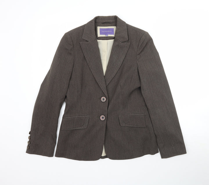 Autonomy Womens Brown Jacket Blazer Size 10