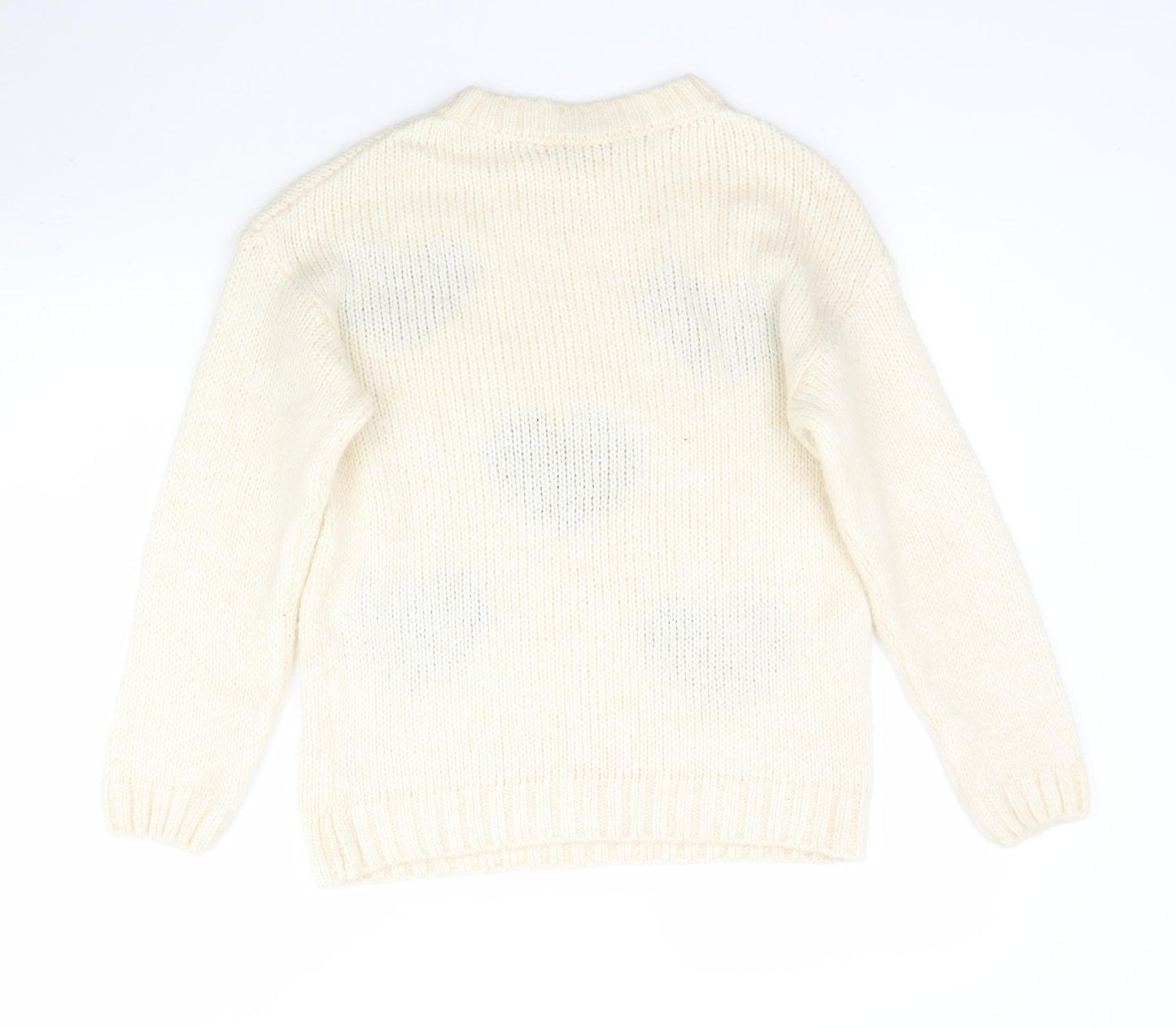 George Womens Ivory  Knit Pullover Jumper Size S  - Love Heart