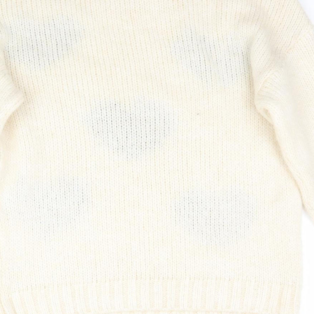 George Womens Ivory  Knit Pullover Jumper Size S  - Love Heart
