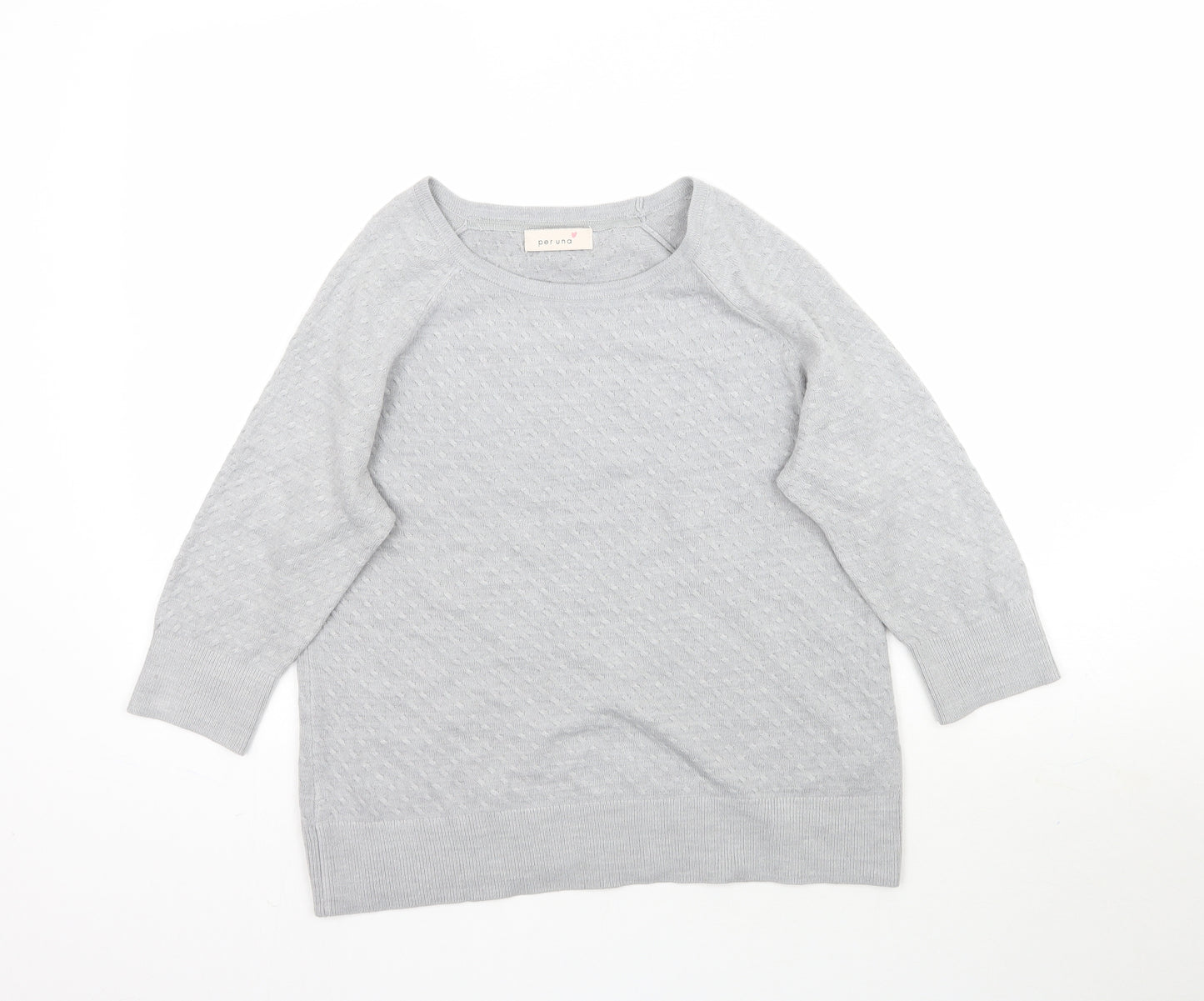 Marks and Spencer Womens Grey  Knit Pullover Jumper Size 14