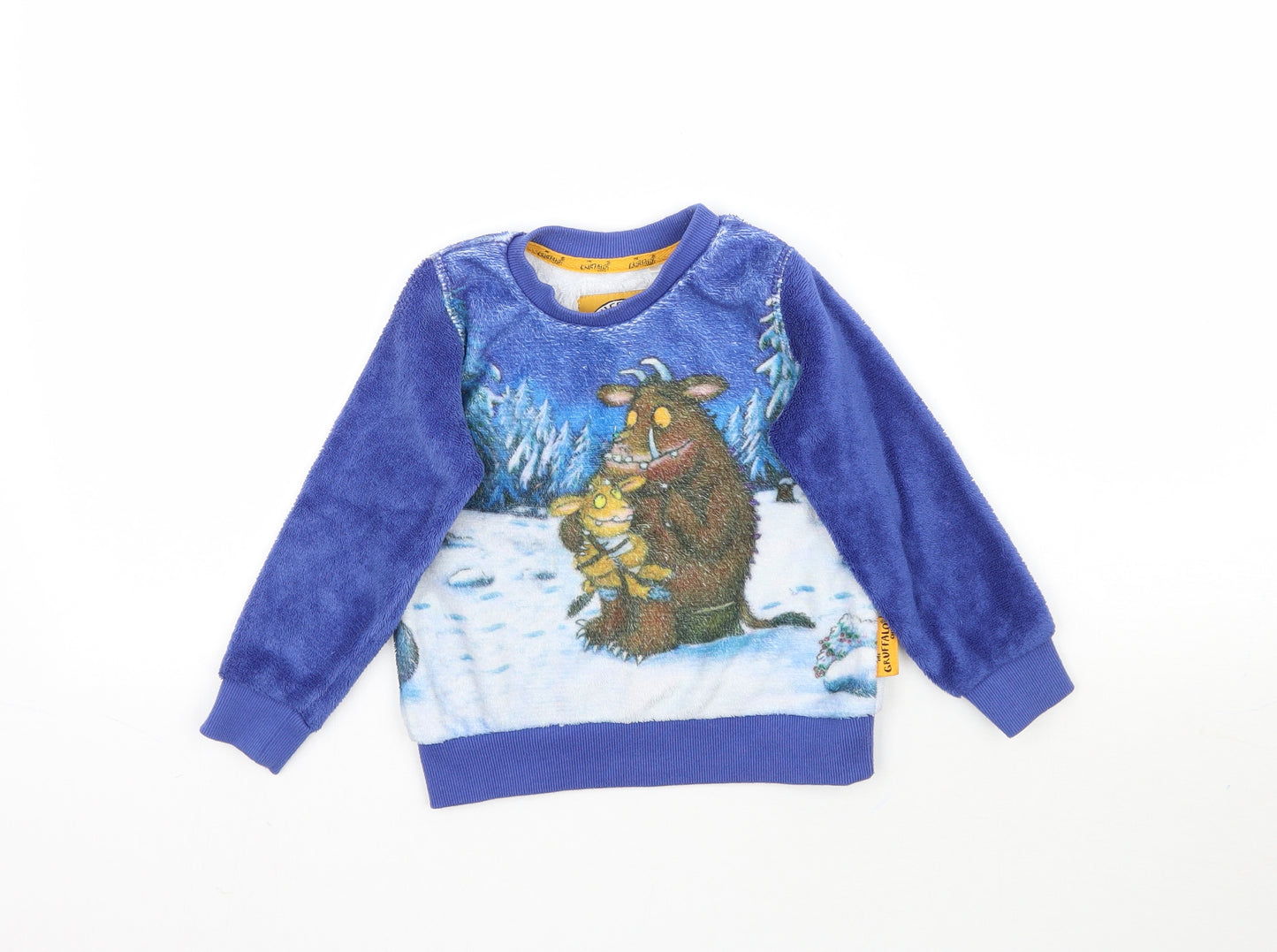 TU Boys Blue    Pyjama Top Size 2-3 Years  - Fluffy Gruffalo