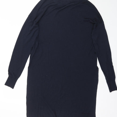 H&M Womens Blue  Knit Pullover Jumper Size M  - slit sides