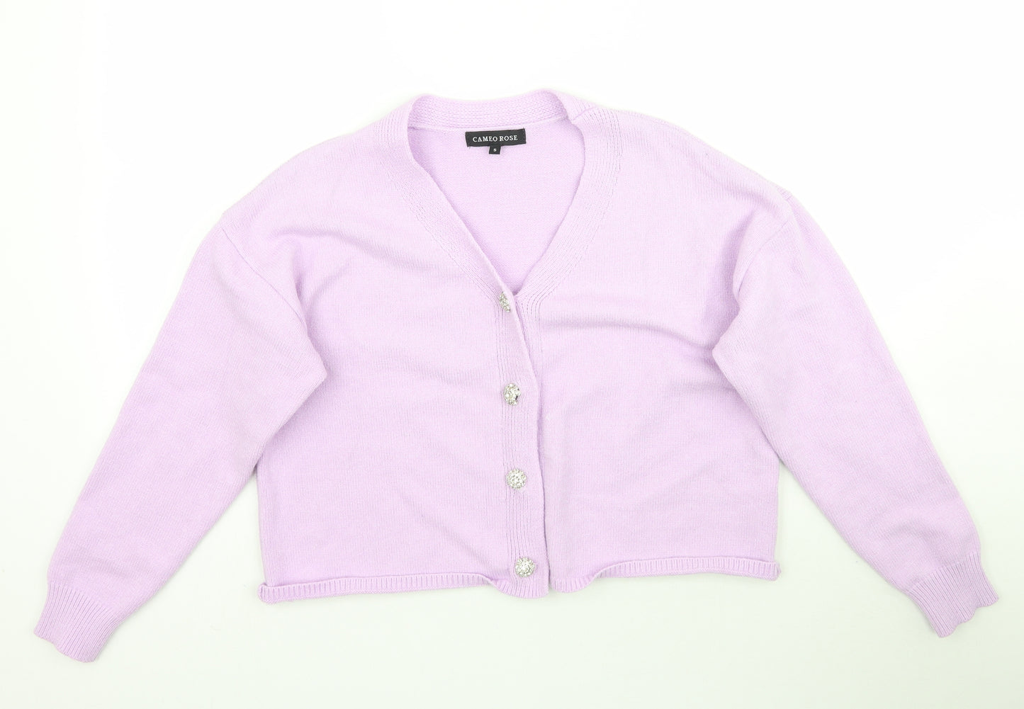 Cameo Rose Womens Purple  Knit Cardigan Jumper Size S